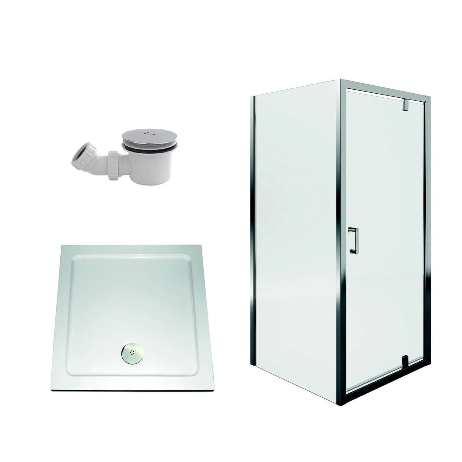 Aqualux Pivot Door 800 X 800mm Shower Enclosure And Tray Package - Image 2