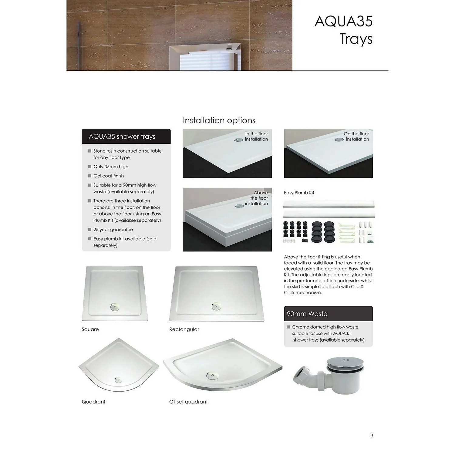 Aqualux Sliding Door 1200 X 900mm Shower Enclosure And Tray Package - Image 9