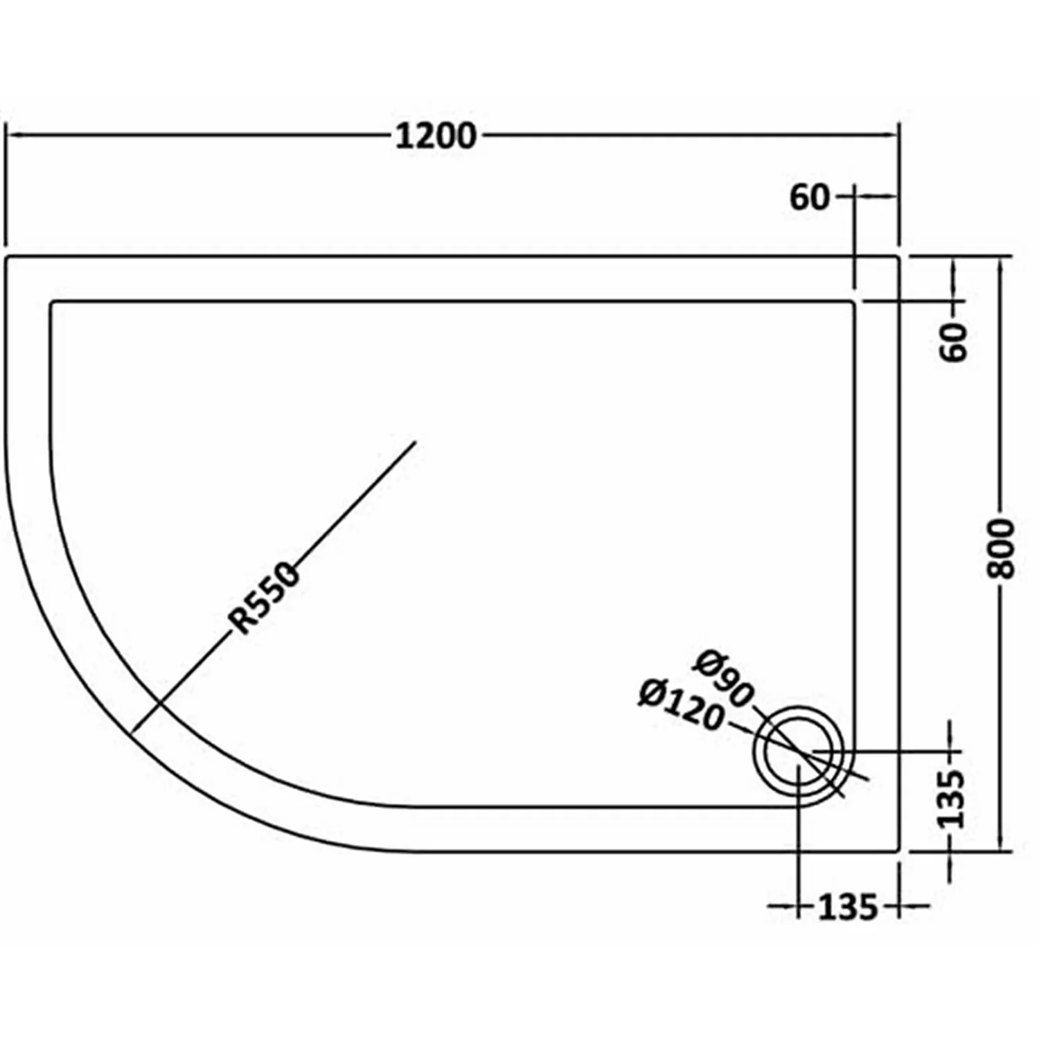 Balterley 1200 X 800mm Left Hand Shower Enclosure Package - Image 6