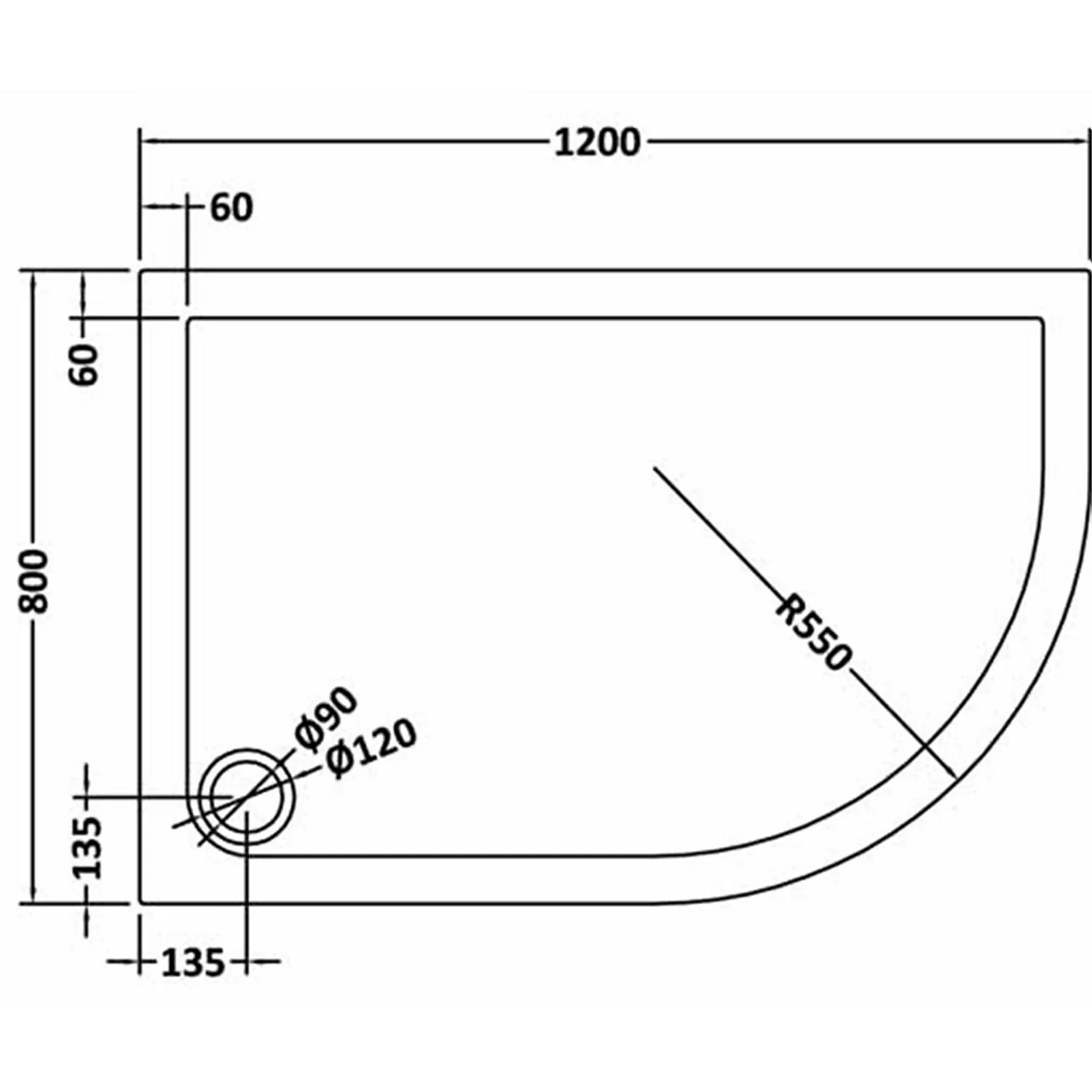 Balterley 1200 X 800mm Right Hand Shower Enclosure Package - Image 6