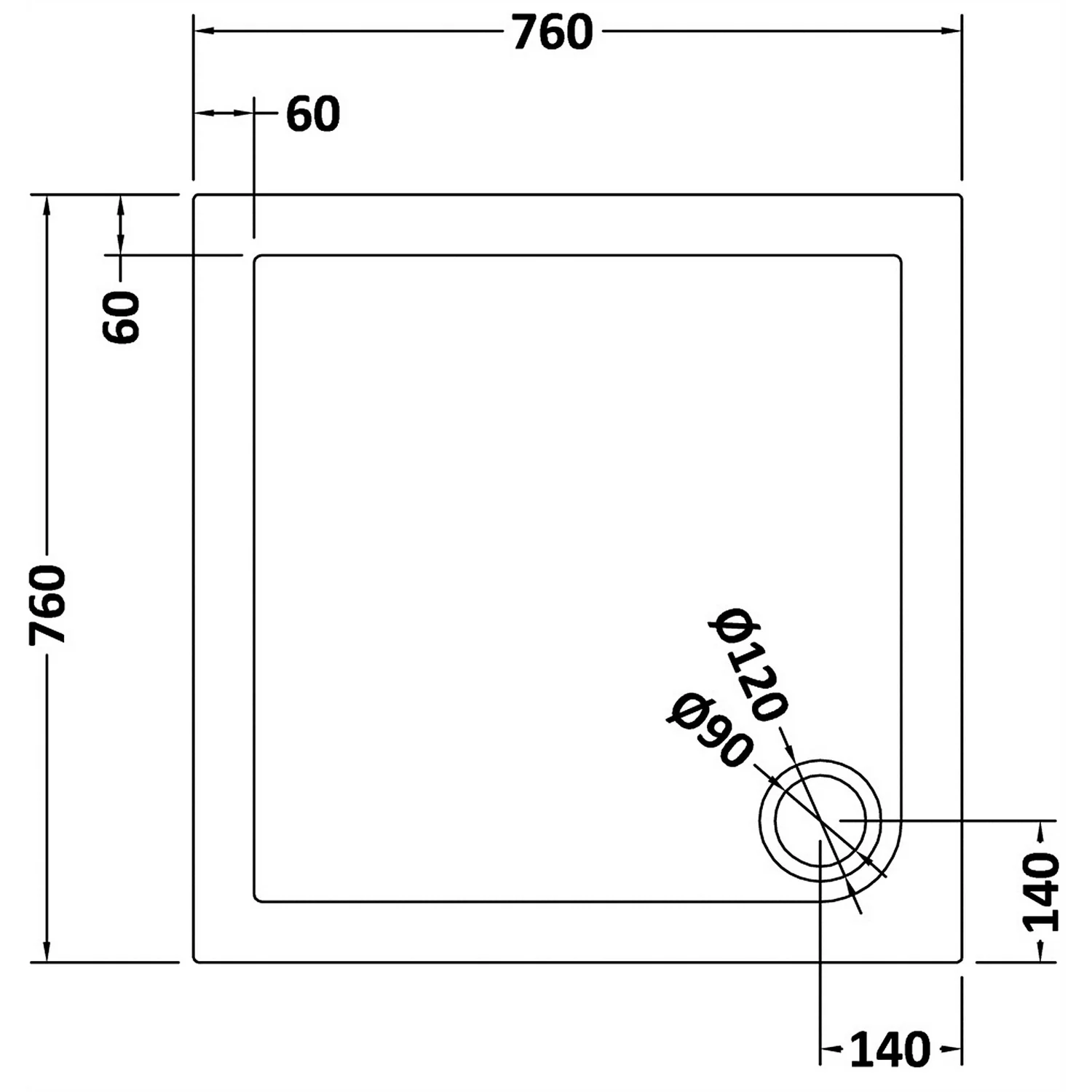 Balterley Bi-Fold Shower Enclosure Package - 760mm - Image 8