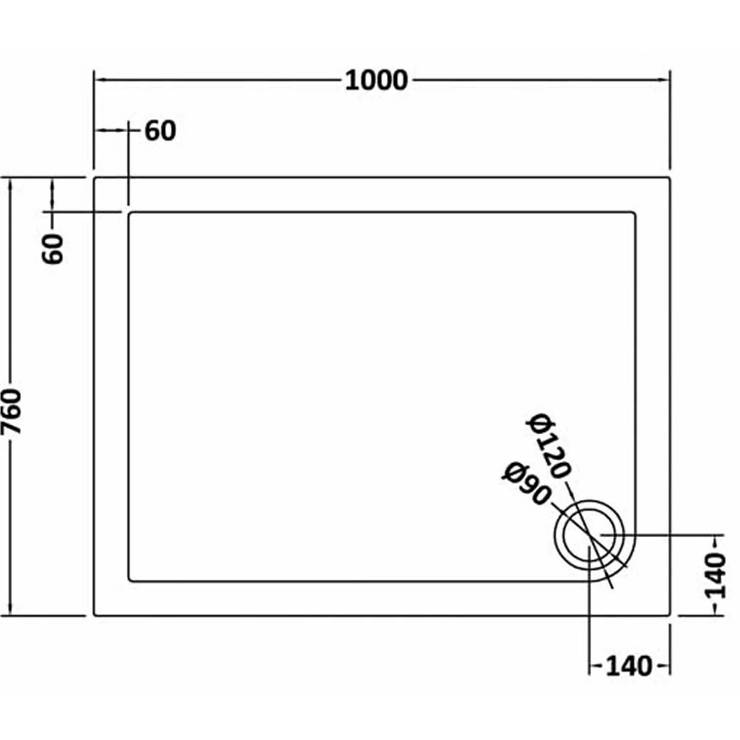 Balterley 1000 X 760mm Sliding Shower Enclosure Package - Image 8