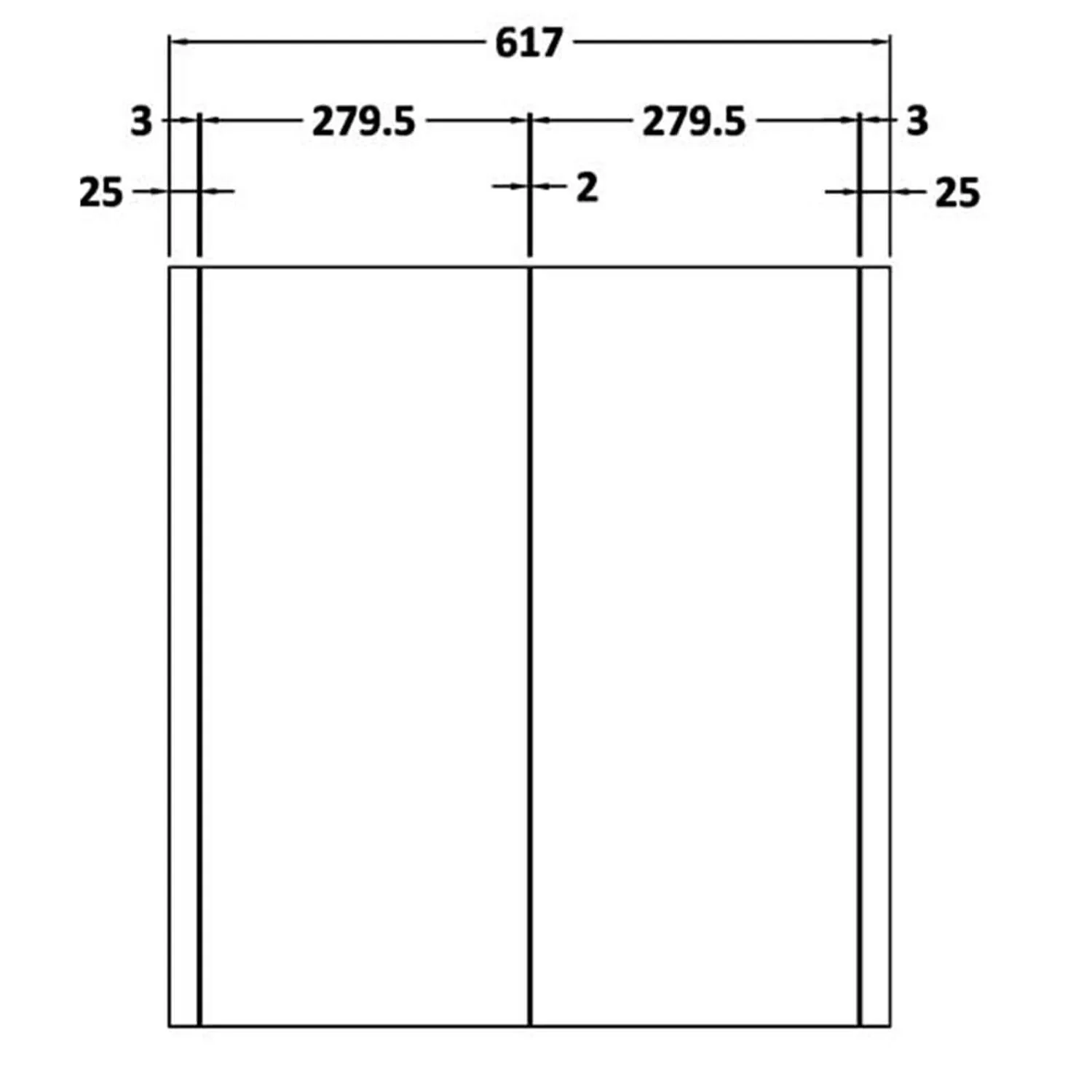 Balterley Bianca 600mmmm Mirror Cabinet - Gloss White - Image 2