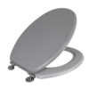 Allana Tongue & Groove Moulded Wood Toilet Seat - Grey