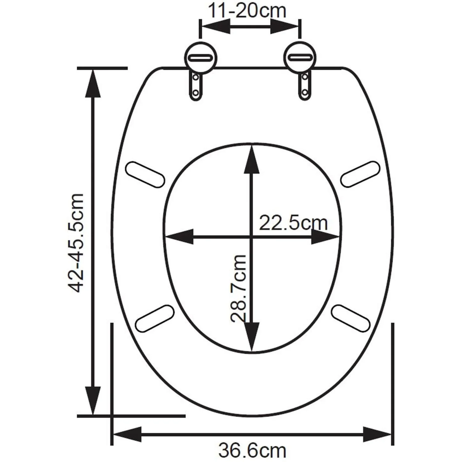 Allana Tongue & Groove Moulded Wood Toilet Seat - Grey - Image 2