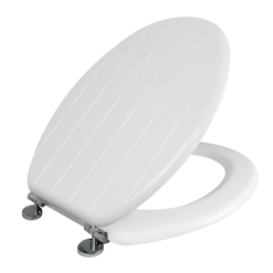 Allana Tongue & Groove Moulded Wood Toilet Seat - White