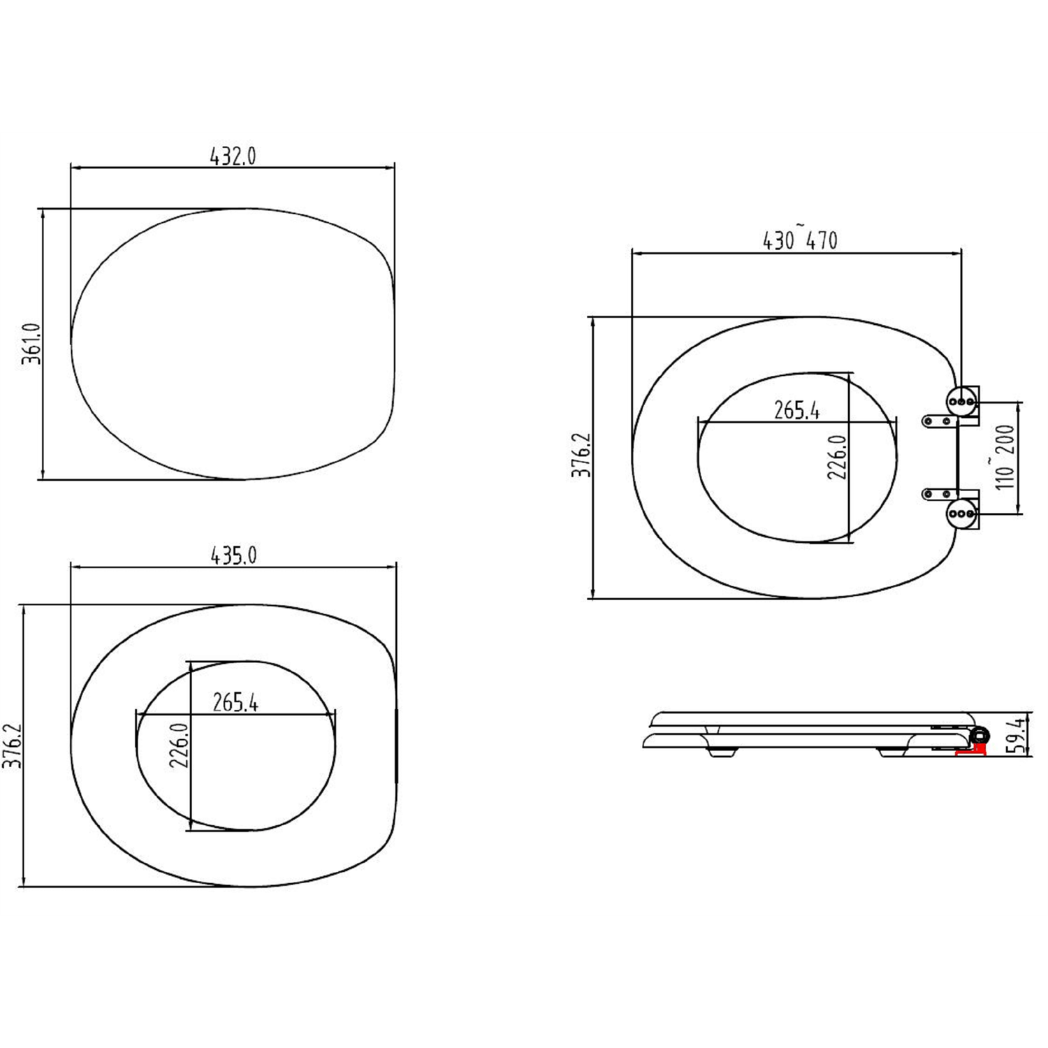 Timeless Soft Close Toilet Seat - Grey - Image 2