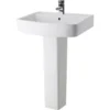 Balterley Optic 1 Tap Hole Basin And Full Pedestal - 600mm