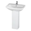 Balterley Destin 1 Tap Hole Basin And Full Pedestal - 600mm