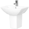 Balterley Destin 1 Tap Hole Basin And Semi Pedestal - 500mm
