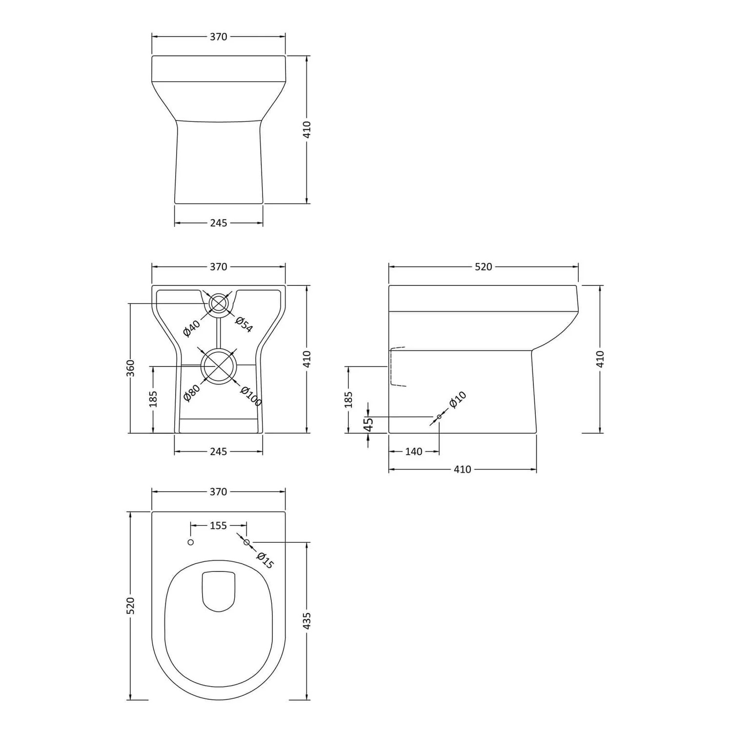 Balterley Vision Back To Wall Pan And Soft Close Toilet Seat - Image 2