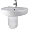 Balterley Vision 1 Tap Hole Basin And Semi Pedestal - 500mm