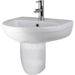 Balterley Vision 1 Tap Hole Basin And Semi Pedestal - 500mm