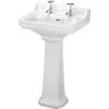 Balterley Kinston 2 Tap Hole Basin And Full Pedestal - 560mm