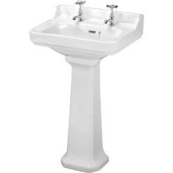 Balterley Kinston 2 Tap Hole Basin And Full Pedestal - 560mm