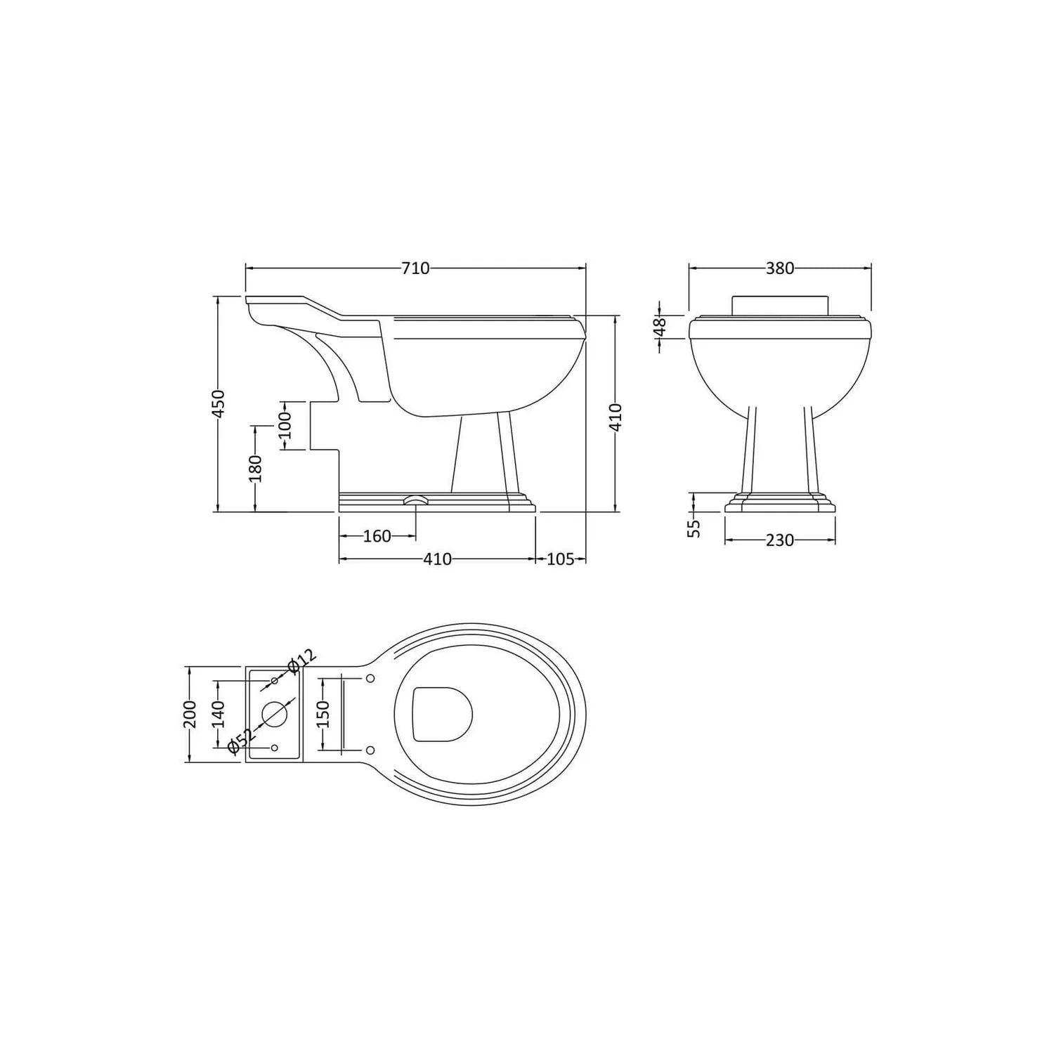 Balterley Legacy Pan, Cistern And Toilet Seat - Image 2