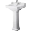 Balterley Harrington 1 Tap Hole Basin And Pedestal - 500mm