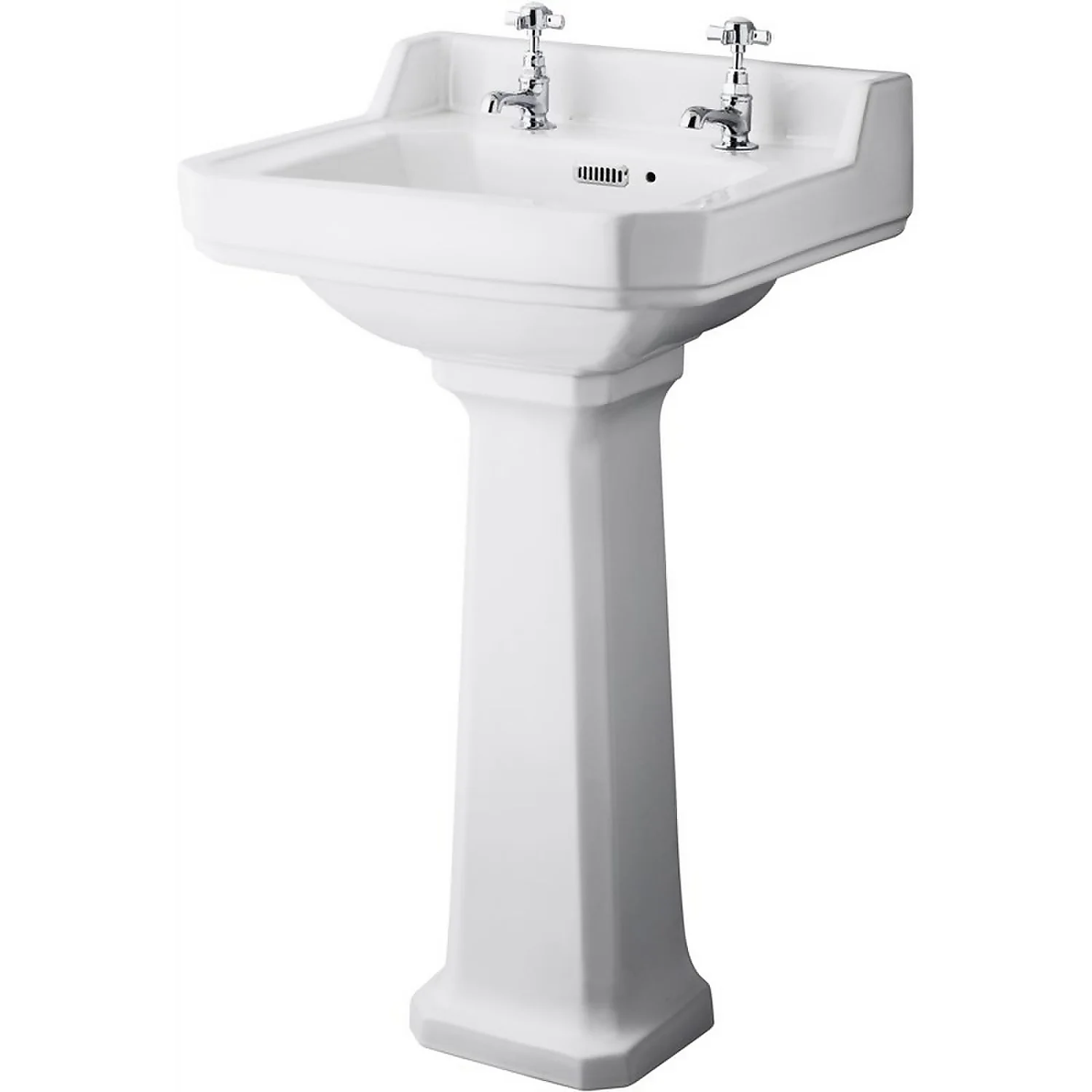 Balterley Harrington 2 Tap Hole Basin And Pedestal - 500mm