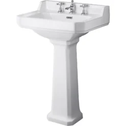 Balterley Harrington 3 Tap Hole Basin And Pedestal - 560mm