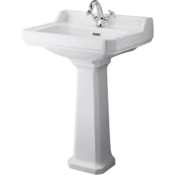 Balterley Harrington Comfort Height 1 Tap Hole Basin Pedestal - 600mm