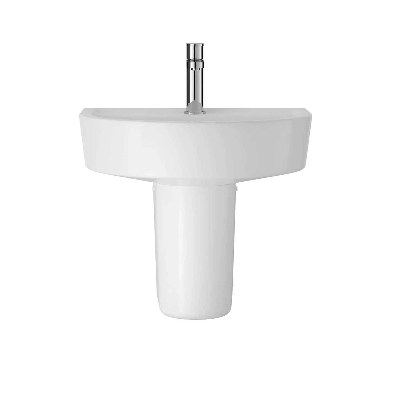 Balterley Mila 1 Tap Hole Basin And Semi Pedestal - 520mm