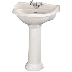 Balterley Harrington Round 1 Tap Hole Basin Pedestal - 600mm