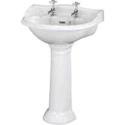 Balterley Harrington Round 2 Tap Hole Basin Pedestal - 600mm