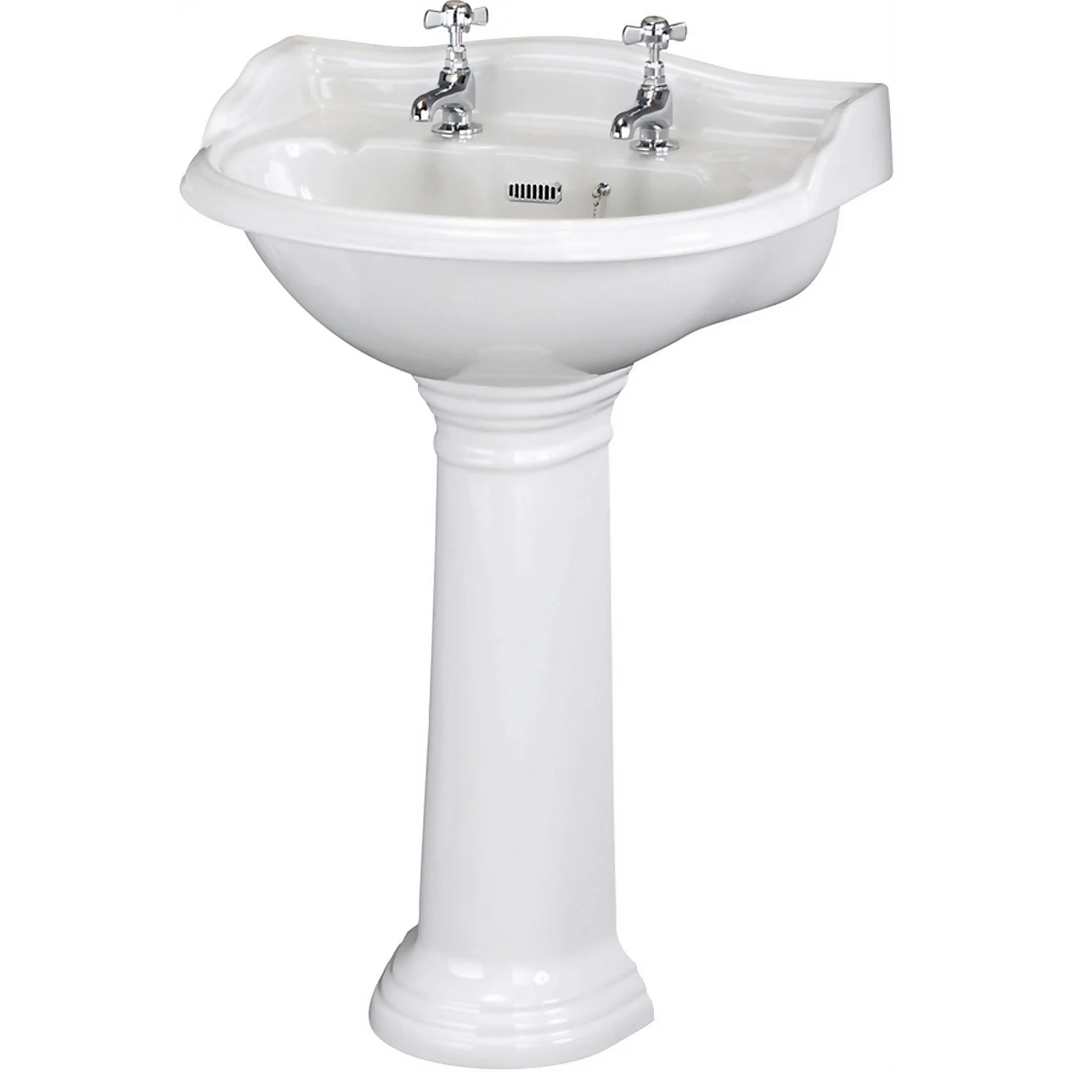 Balterley Harrington Round 2 Tap Hole Basin Pedestal - 600mm