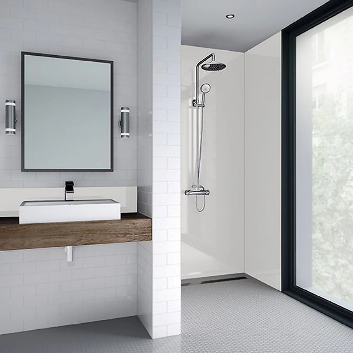 Wetwall White Gloss 2 Sided Kit - Laminate