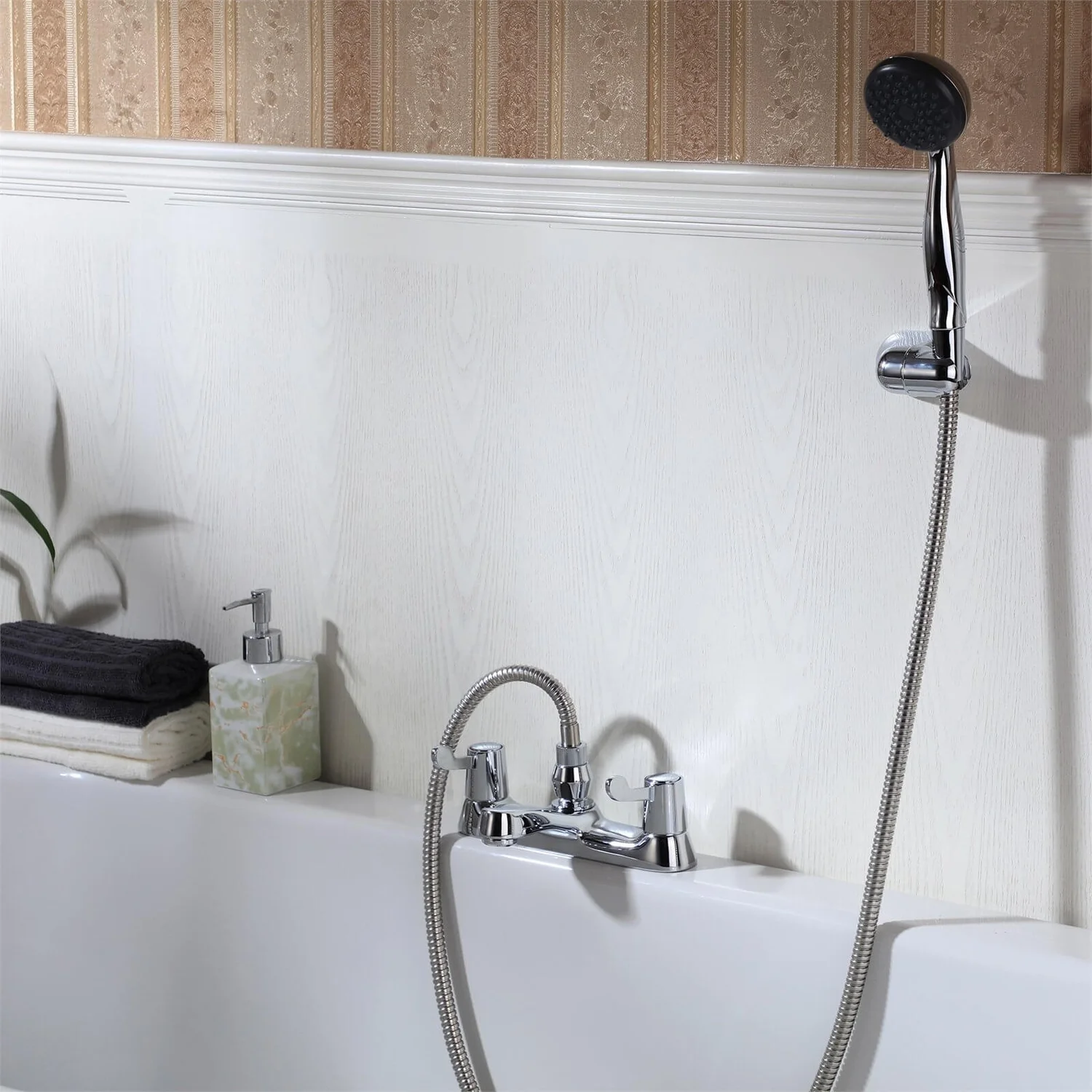 Talisker Lever Bath Shower Mixer Tap - Chrome - Image 2