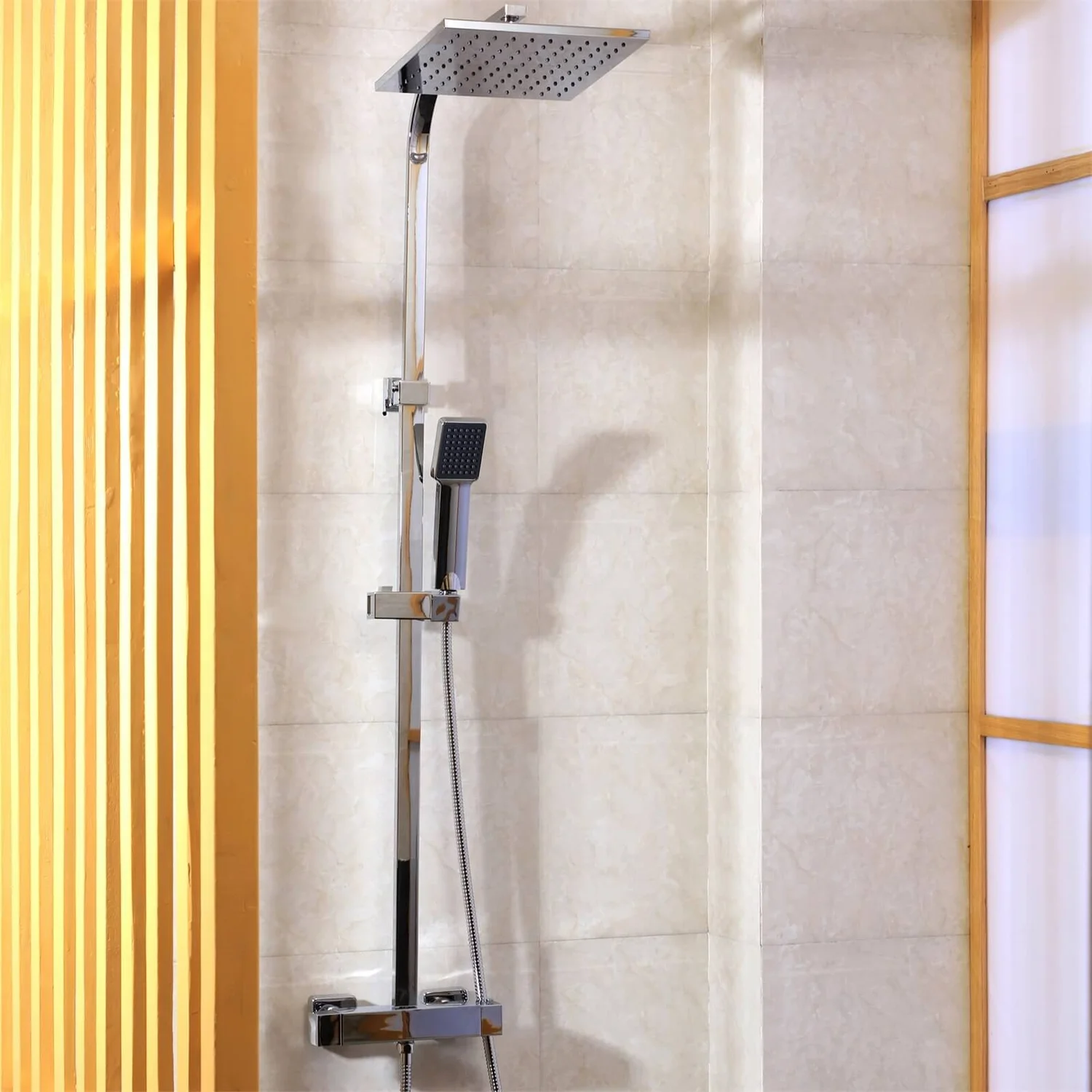 Hardraw Thermostatic Mixer Shower Tap - Chrome - Image 2