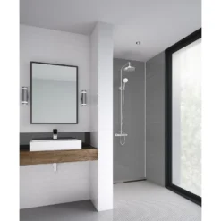 Wetwall Grey 3 Sided Shower Kit - Composite