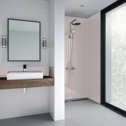 Wetwall Splashback - 750 X 600mm - Pale Pink - Glass