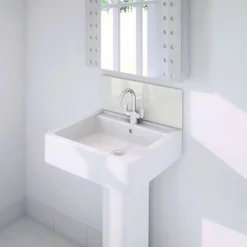 Wetwall Upstand - 900 X 200mm - White Pearl - Glass