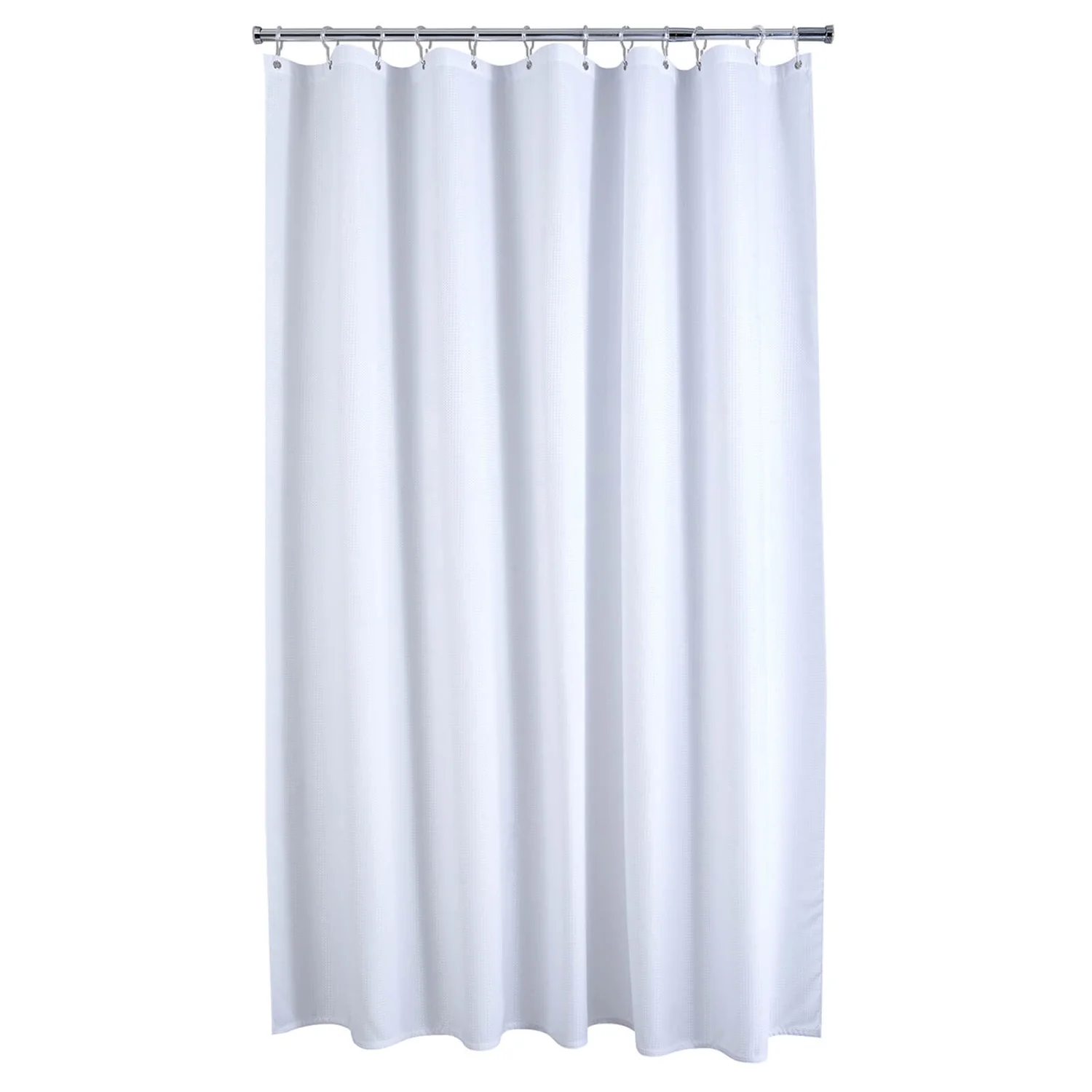 Aqualona Waffle White Shower Curtain