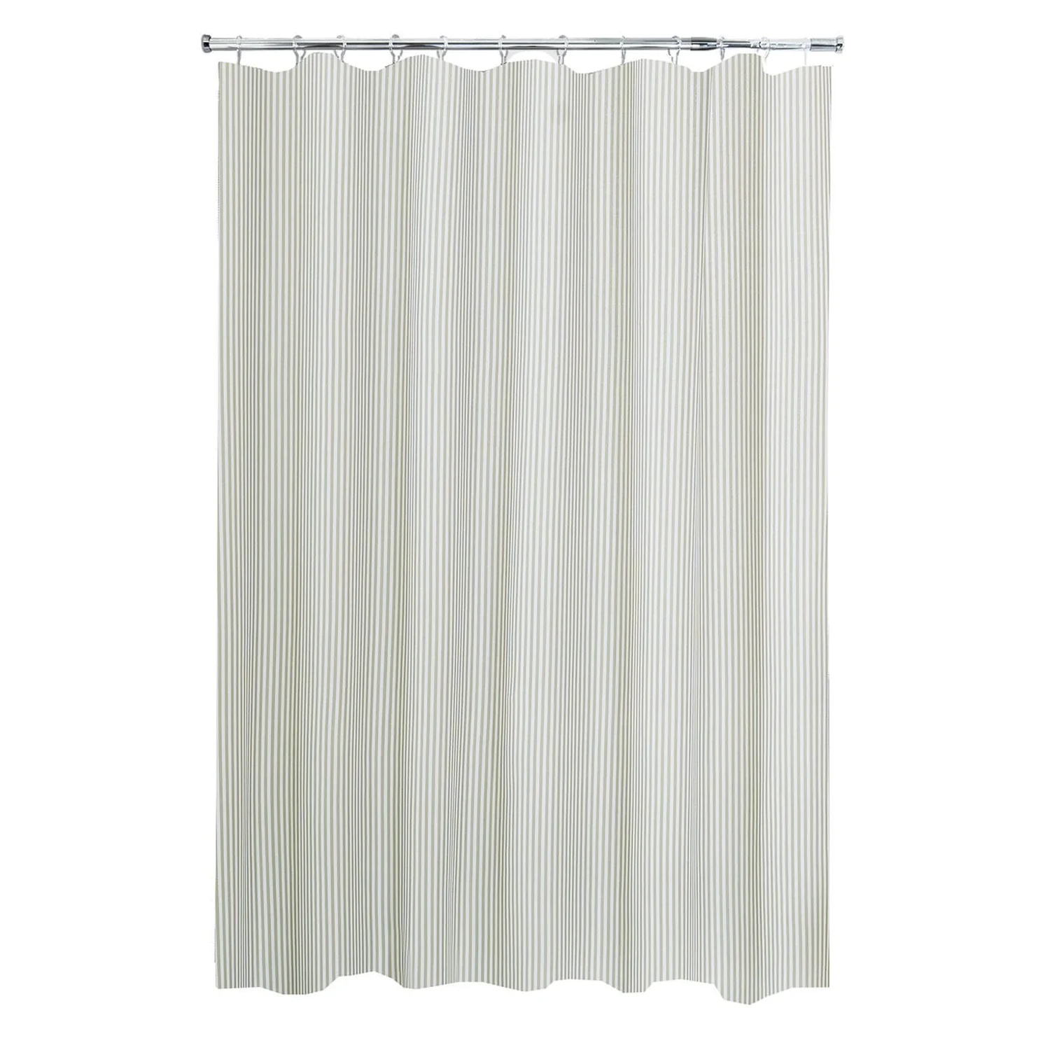 None Skinny Stripe Shower Curtain