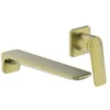 Bathstore Aero Wall Mounted Basin Mixer Tap - Brushed Brass