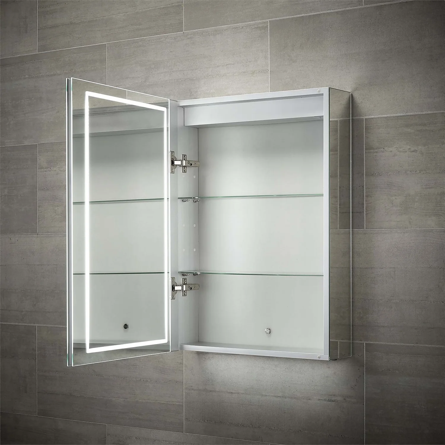 Bathstore Castor Single Door LED Mirror Cabinet - Image 4
