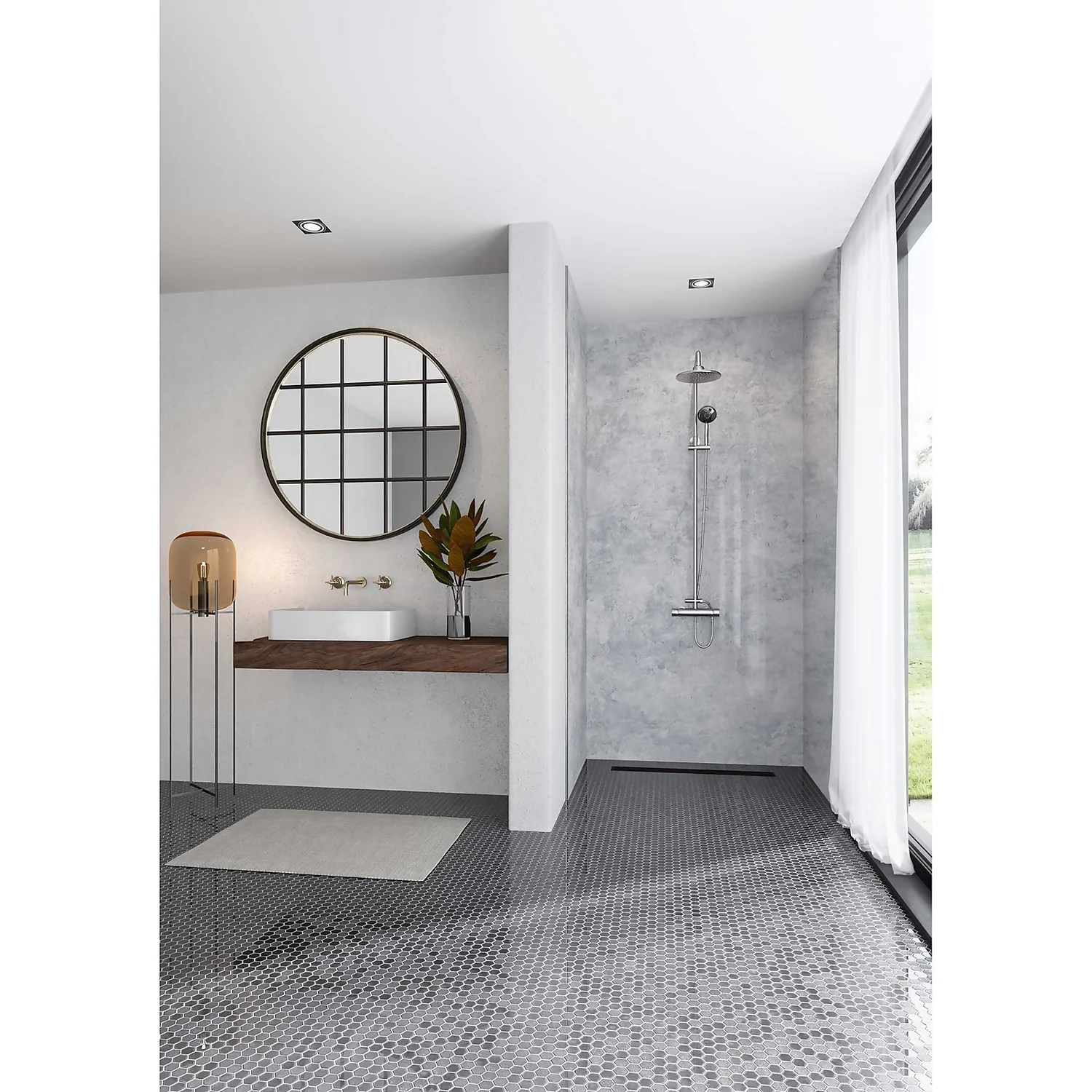 Wetwall Elite 2 Sided Wall Panel Kit - Caliza