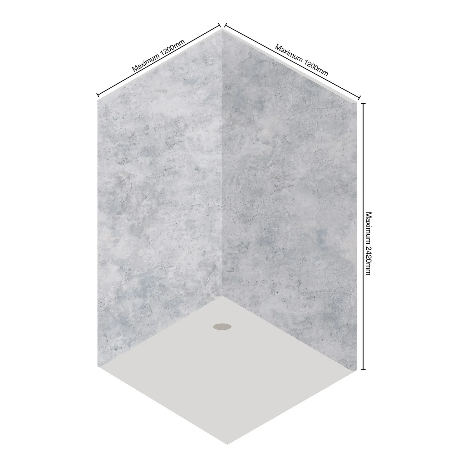 Wetwall Elite 2 Sided Wall Panel Kit - Caliza - Image 3