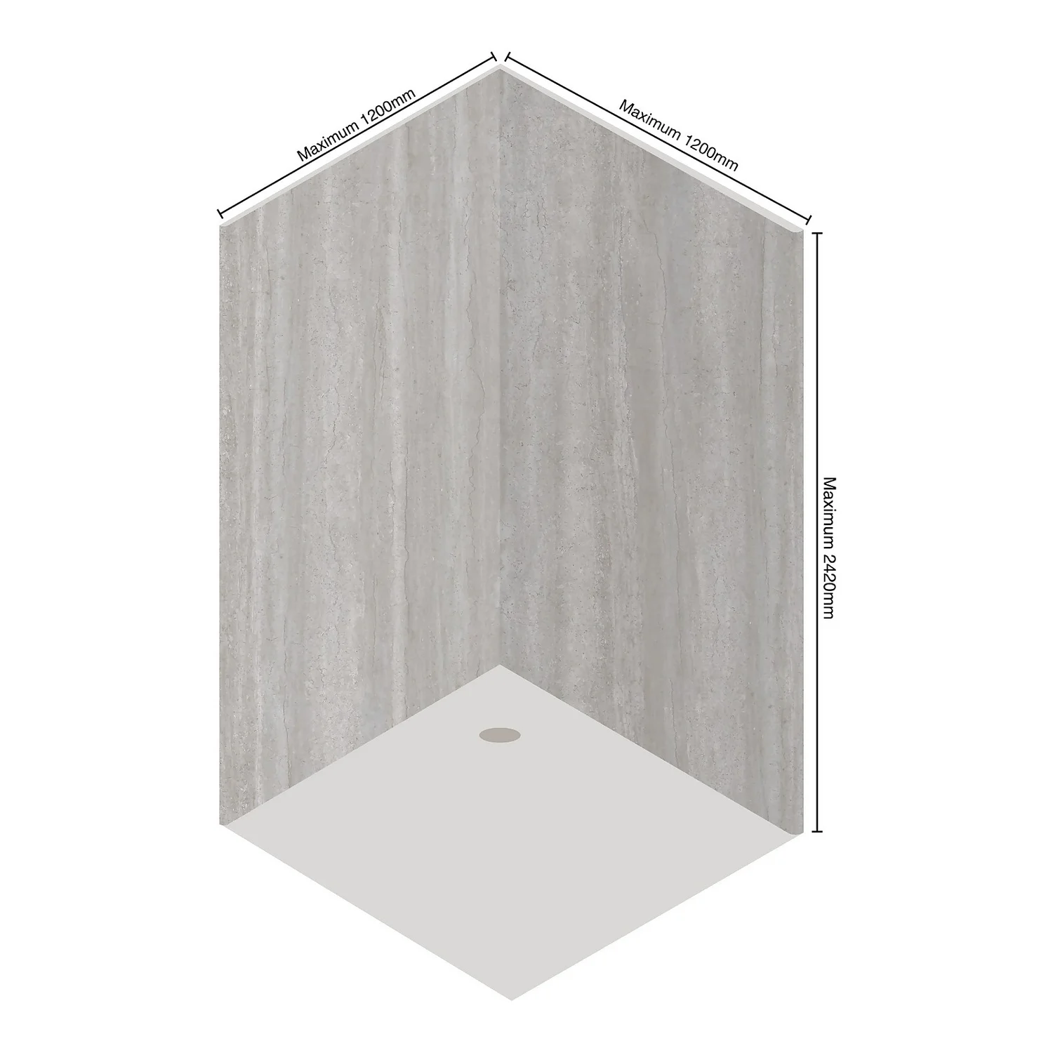 Wetwall Elite 2 Sided Wall Panel Kit - Vieste - Image 3