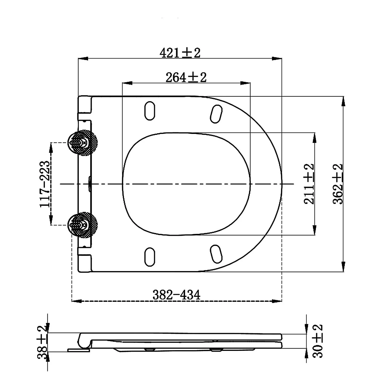 Bathstore Falcon Slim Toilet Seat - White - Image 5