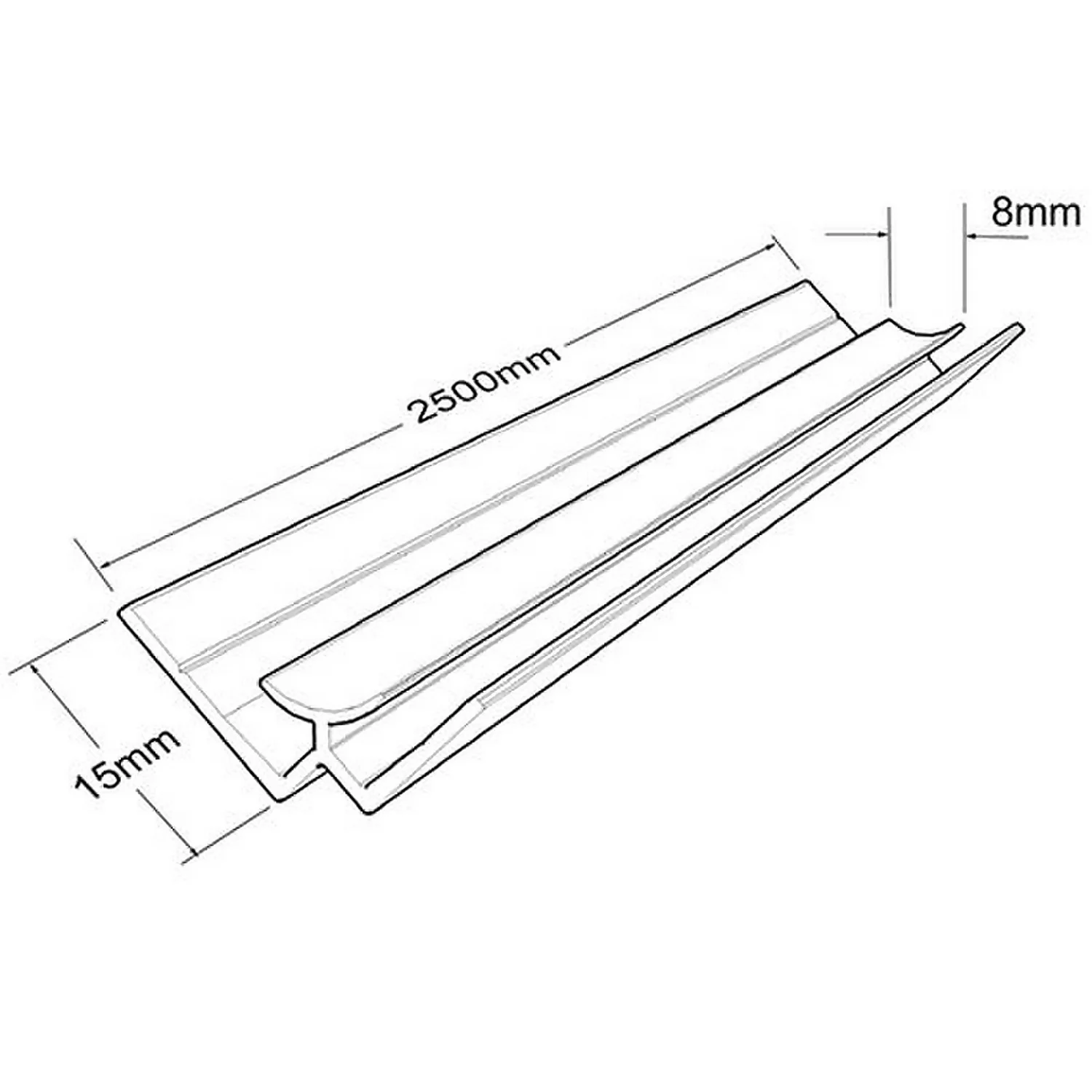 Wetwall Acrylic Internal Corner - Jet - Image 2