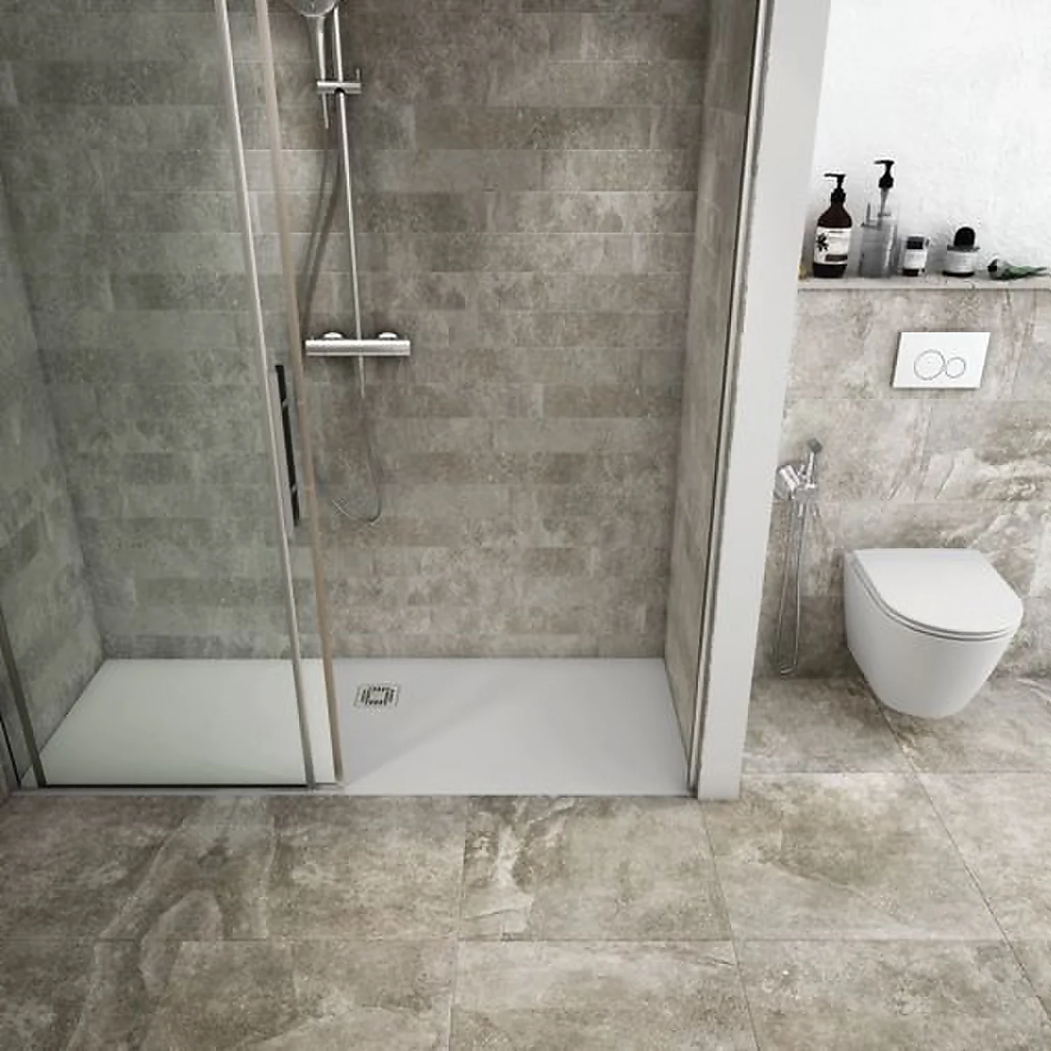 Bathstore RAK Slate Shower Tray White 1700x800mm - Image 3