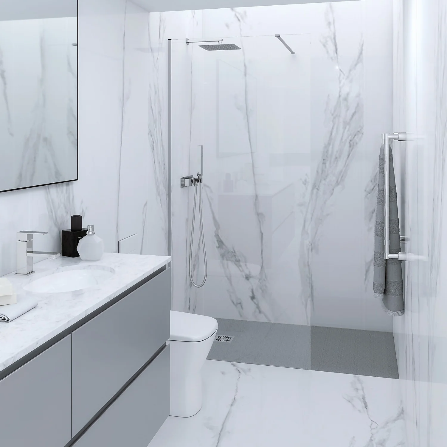 Bathstore RAK Slate Shower Tray Grey 1700x700mm - Image 2