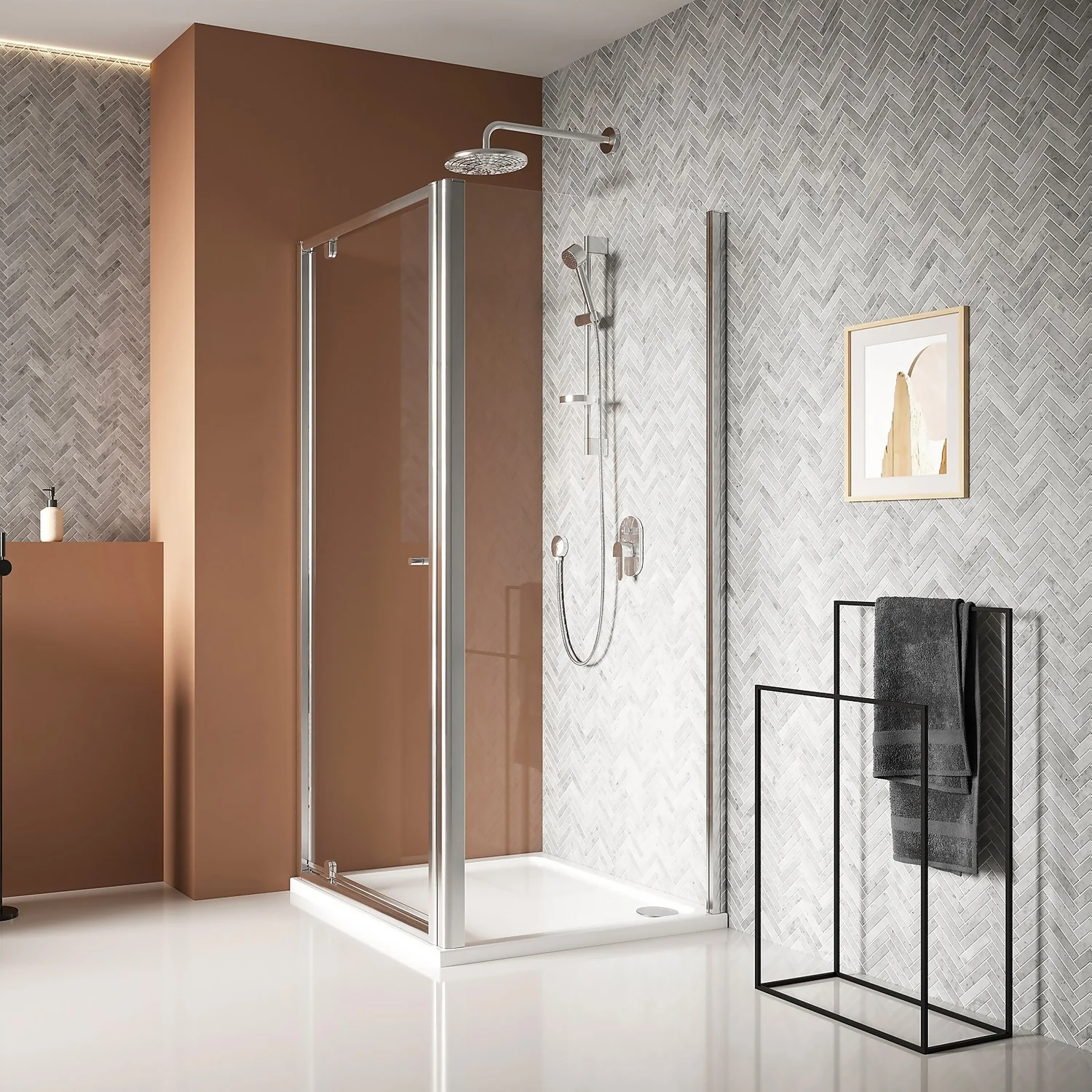 Bathstore Gleam Hinged Door Shower Enclosure - 900mm - Image 3