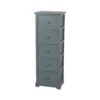 Classic Grey 5 Drawer Bathroom Storage Unit