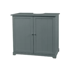 Classic Grey Under Sink 2 Door 1 Shelf Bathroom Storage Unit