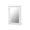 Classic White Mirrored Single Door Bathroom Cabinet