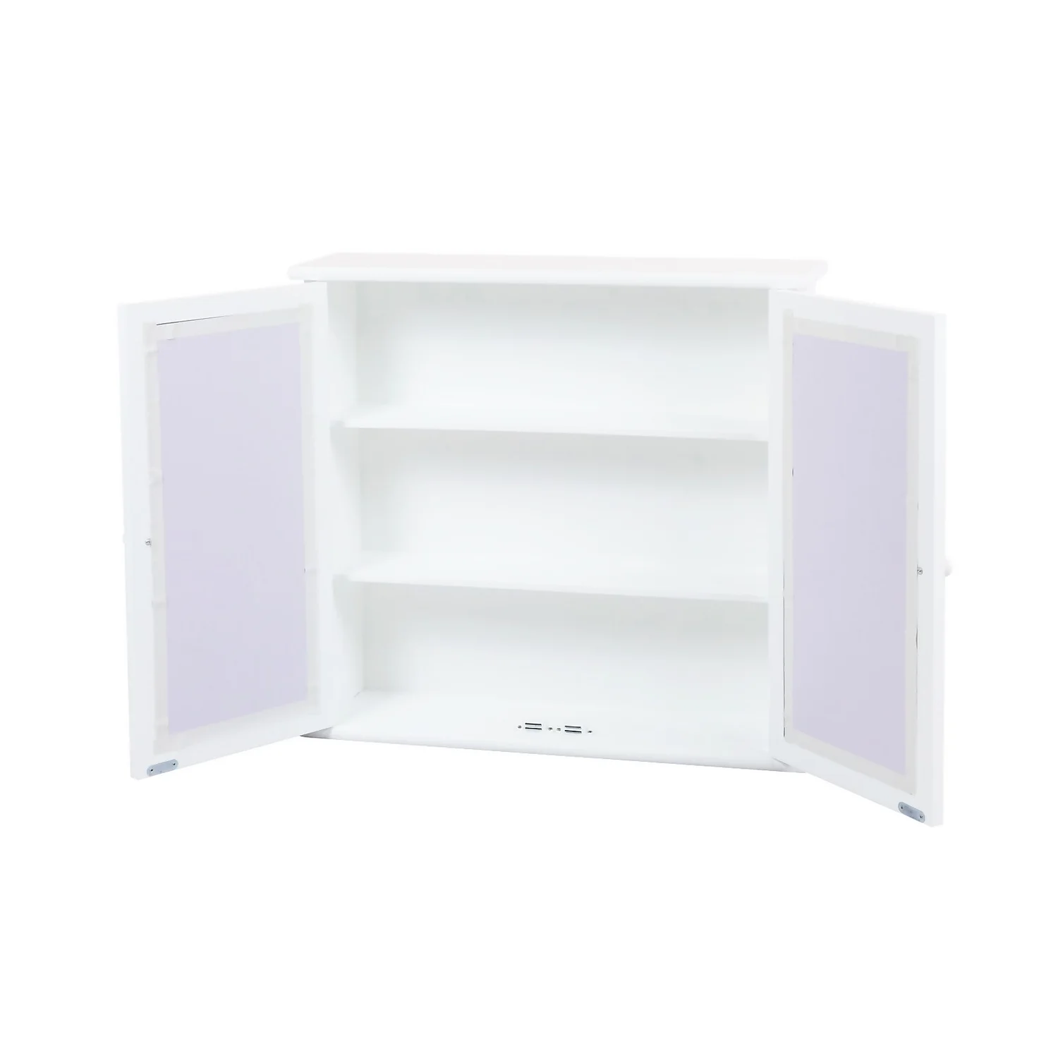 Classic White Mirrored Double Door Bathroom Cabinet - Image 2